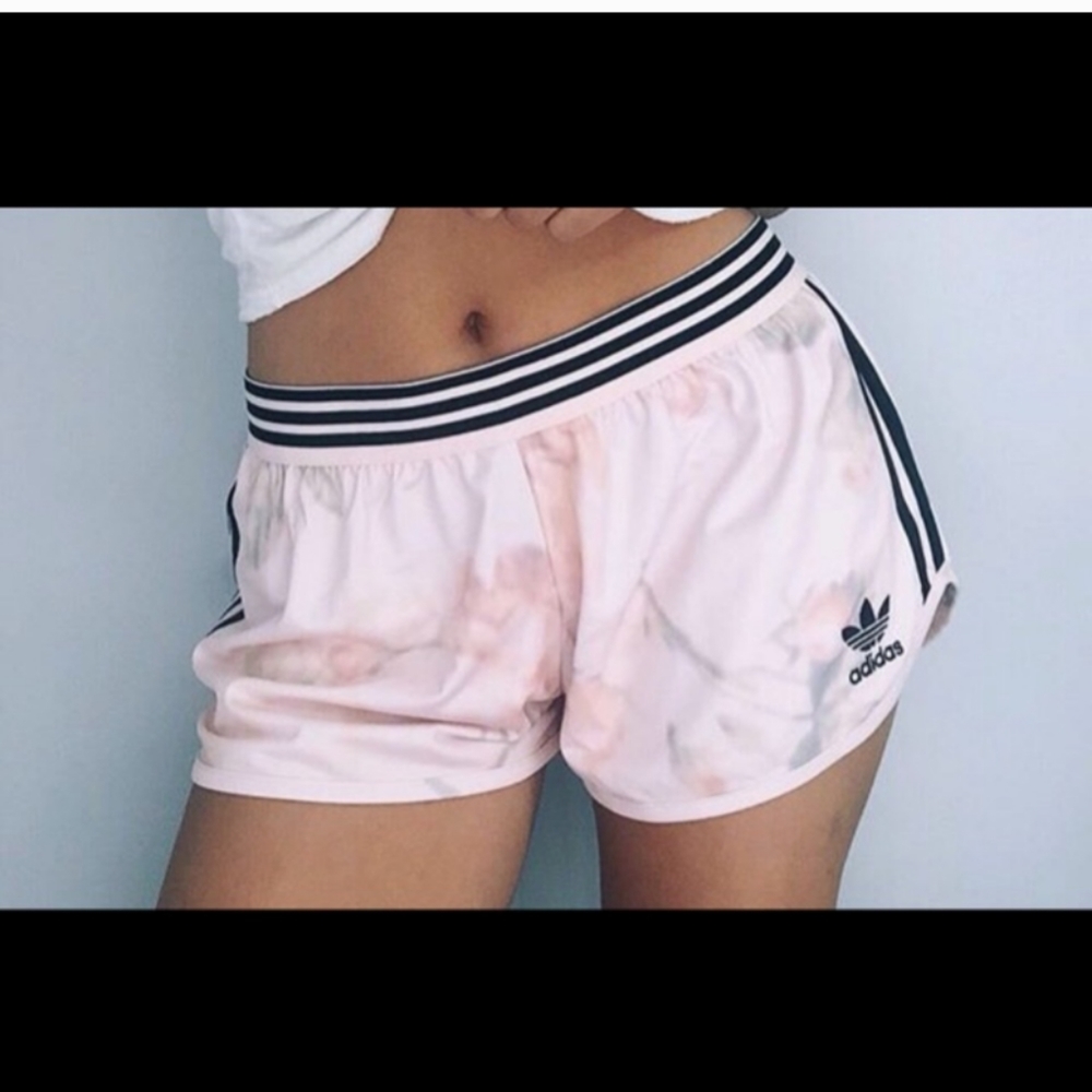 ADIDAS ORIGINALS 3 STRIPE ATHLETIC PASTEL SHORTY SHORTS